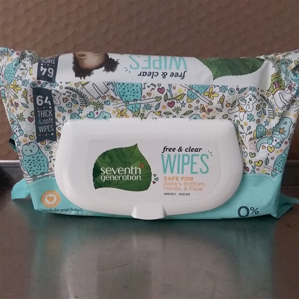 SEVENTH GENERATION  FREE AND CLEAR WIPES 4 PK