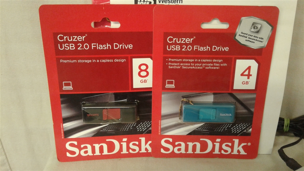 WESTERN DIGITAL EXTERNAL HARDRIVE, ROUTERS, FLASH DRIVES, AND OTHER COMPUTER ACCESSORIES