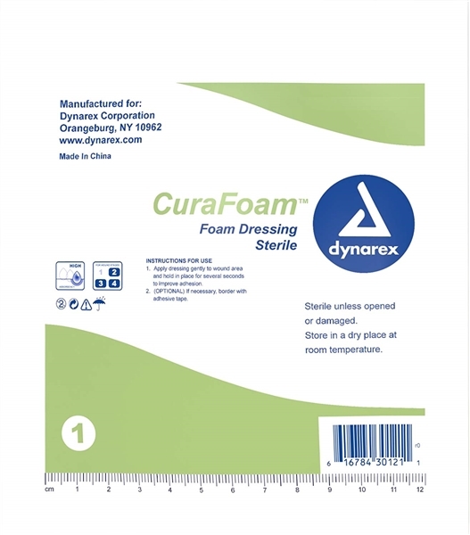 CURAFOAM 6 X 6 STERILE FOAM DRESSING 2/10 CT BOXES