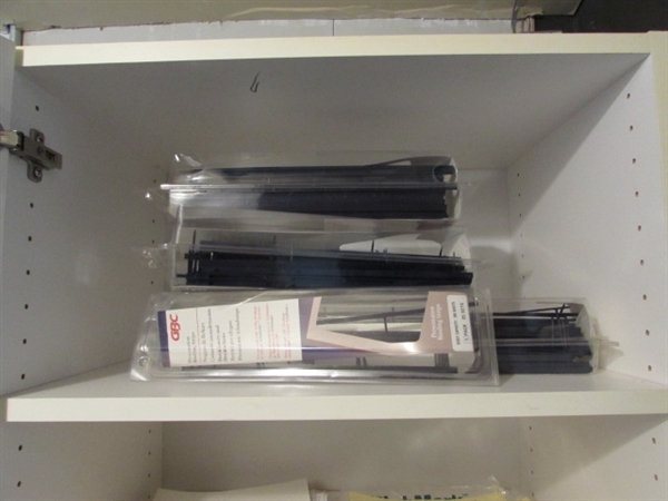 5 SHELF SUPPLY CABINET & CONTENTS