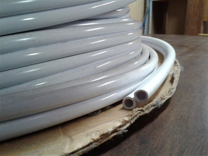 2 PARTIAL ROLLS OF DOUBLE TUBING