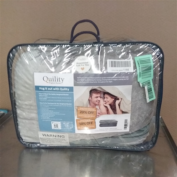 Lot Detail - QUILITY 15 LB WEIGHTED BLANKET