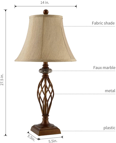 SET OF BRONZED TABLE LAMPS