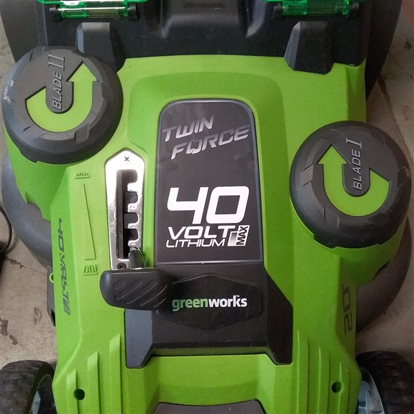 GREENWORKS TWINFORCE 40 VOLT CORDLESS LAWNMOWER