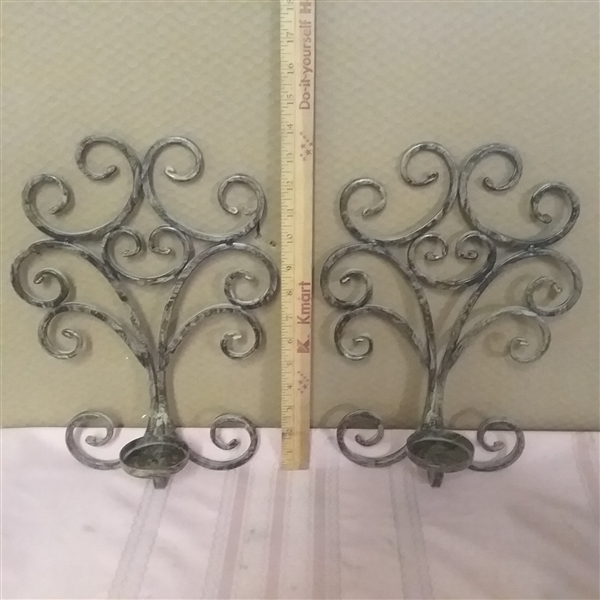 METAL WALL MOUNT CANDLE SCONCES