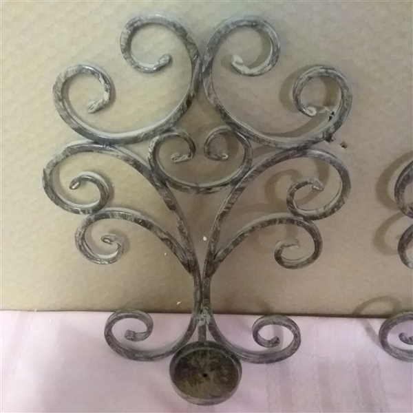 METAL WALL MOUNT CANDLE SCONCES