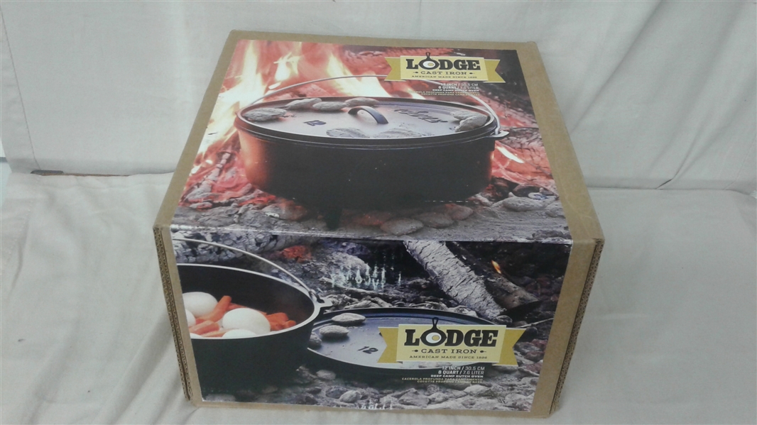 BRAND NEW LODGE CAST IRON 8 QT DUTCH OVEN