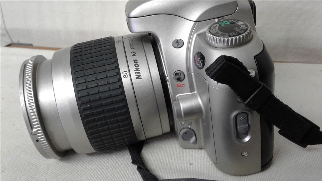 NIKON N55 CAMERA AND ACCESSORIES