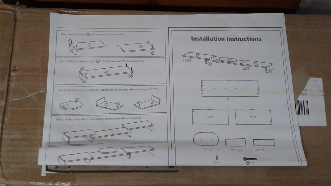 TRIBESIGNS ADJUSTABLE 3 SHELF BAMBOO MONITOR STAND RISER