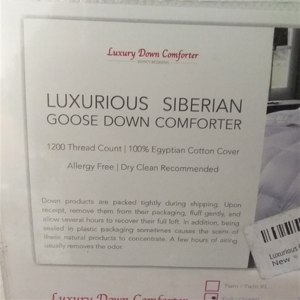 LUXURIOUS SIBERIAN GOOSE DOWN COMFORTER 