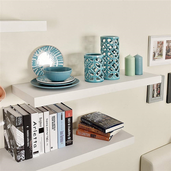 WHITE FLOATING SHELF SET OF 3