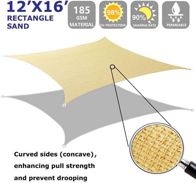 SHADE & BEYOND 12 X 16 FT RECTANGLE SUN CANOPY