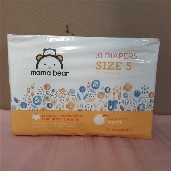 MAMA BEAR DIAPERS SIZE 5 