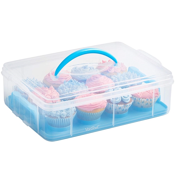 VONSHEF SNAP N STACK 3 TIER CUPCAKE HOLDER/CARRIER