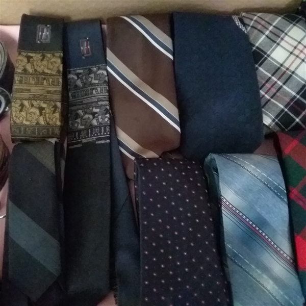 VINTAGE TIES, BOLO TIES AND BELTS