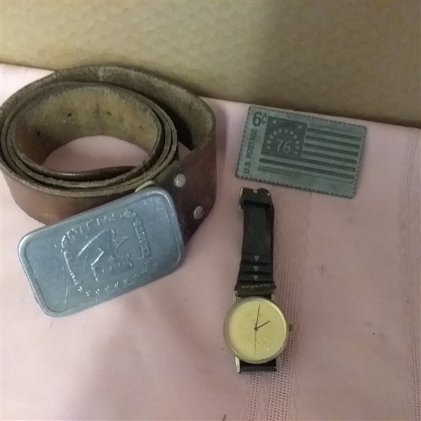 VINTAGE US POSTAL SERVICE BUCKLES AND BELT