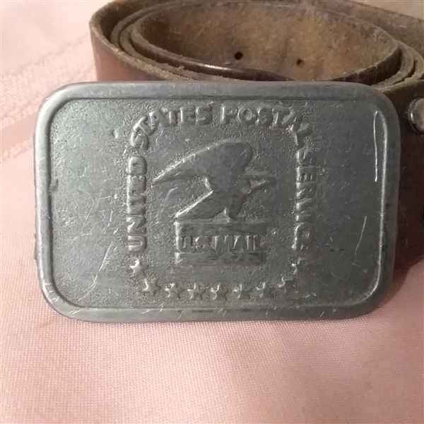 VINTAGE US POSTAL SERVICE BUCKLES AND BELT