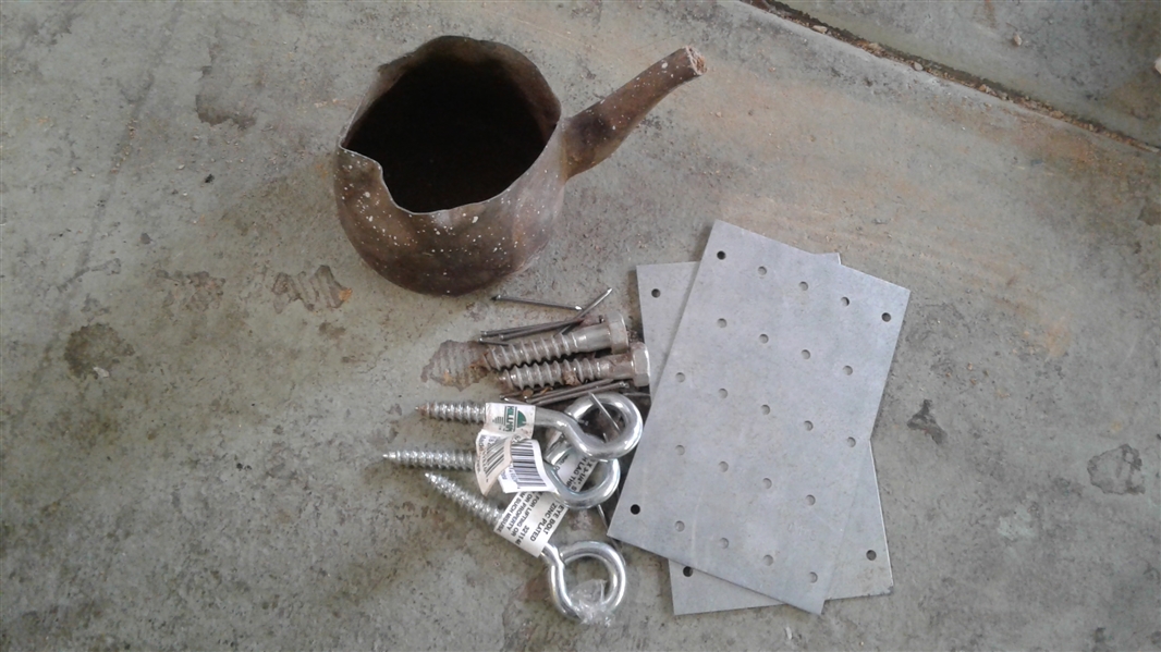 LOT OF NAILS, FASTENERS, AND OTHER HARDWARE