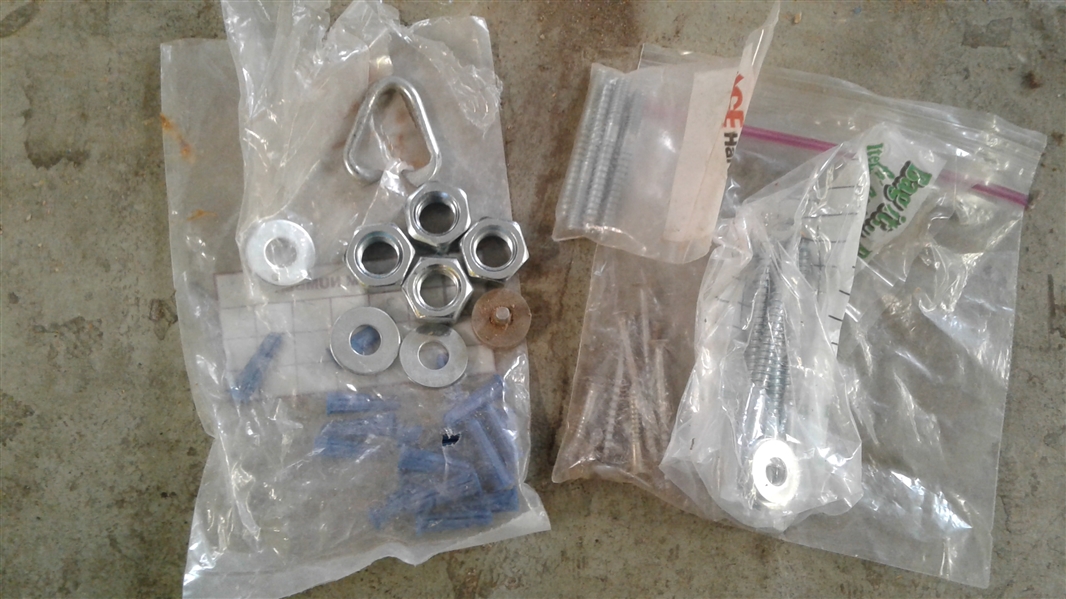 LOT OF NAILS, FASTENERS, AND OTHER HARDWARE