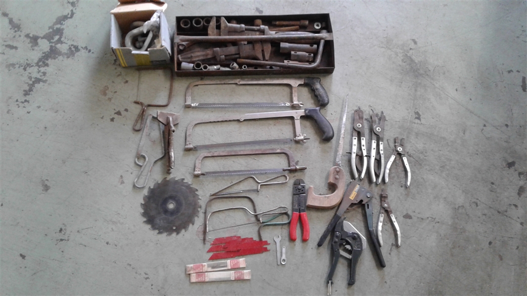 HAND TOOLS, HACK SAWS, BLADES, HARDWARE