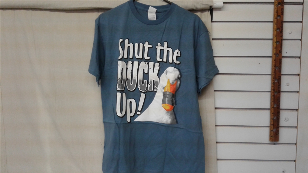 SHUT THE DUCK UP ADULT LARGE T-SHIRT NEW