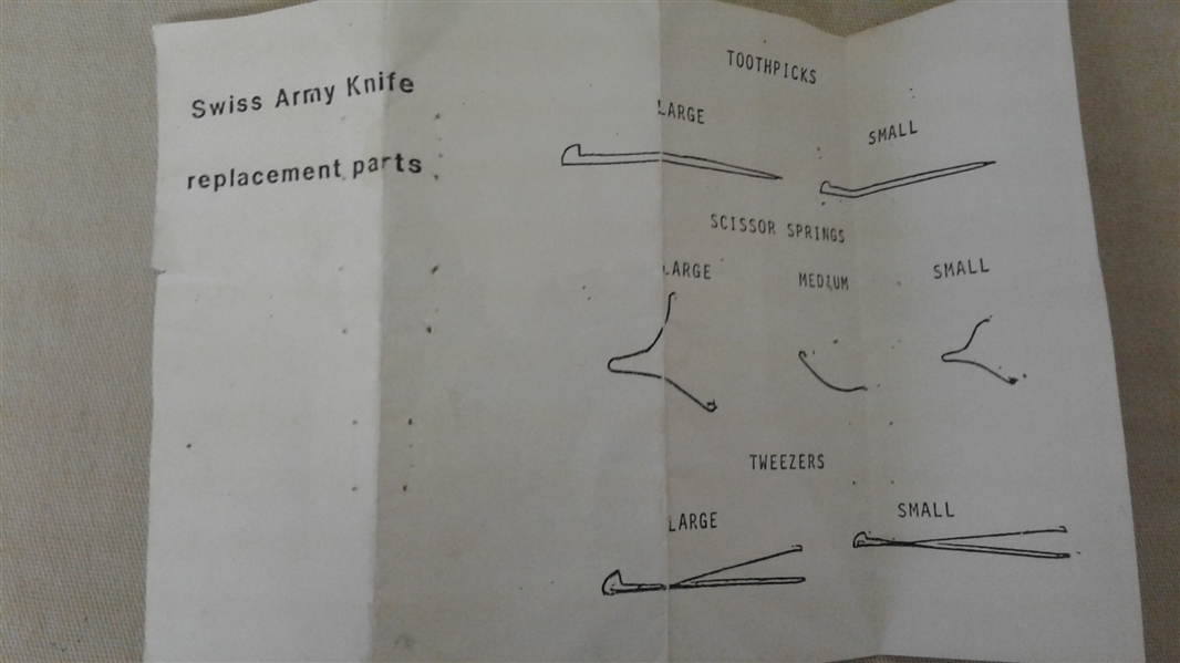 SWISS ARMY KNIFE REPLACEMENT PARTS