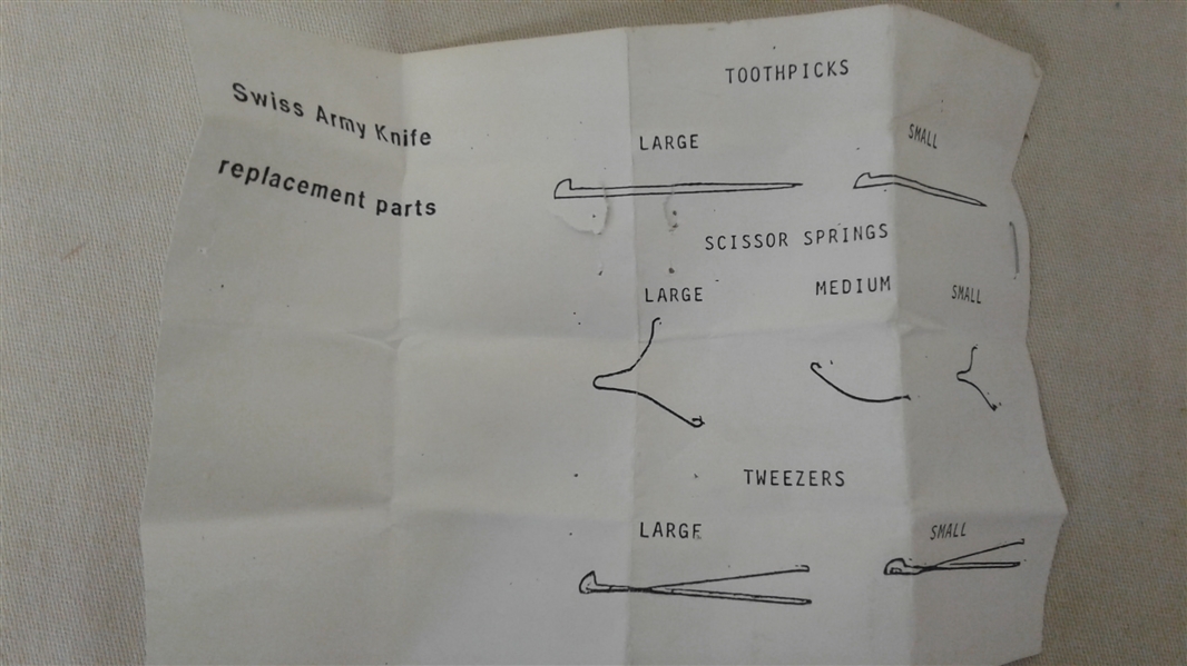 SWISS ARMY KNIFE REPLACEMENT PARTS