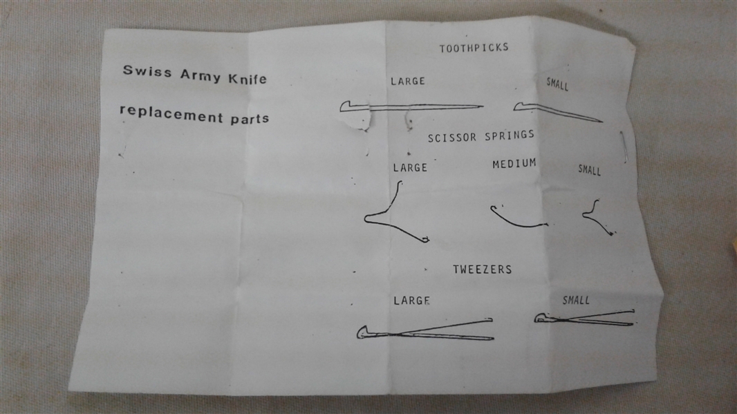 SWISS ARMY KNIFE REPLACEMENT PARTS