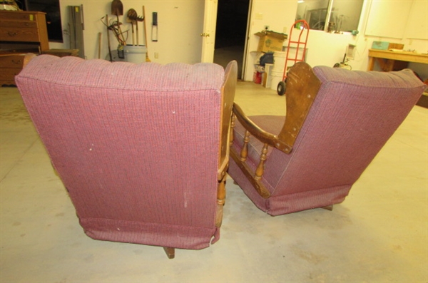 PAIR OF VINTAGE SWIVEL ROCKERS