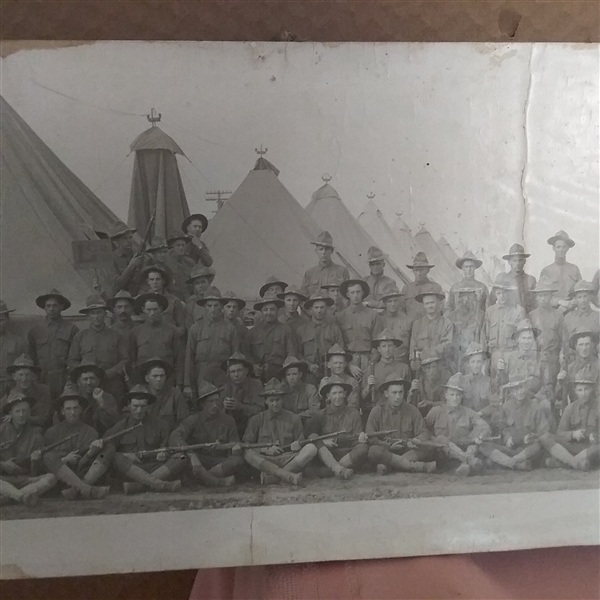 VINTAGE/ANTIQUE PANORAMIC ARMY PHOTO 