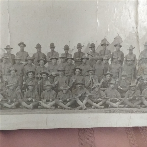 VINTAGE/ANTIQUE PANORAMIC ARMY PHOTO 