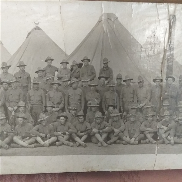 VINTAGE/ANTIQUE PANORAMIC ARMY PHOTO 