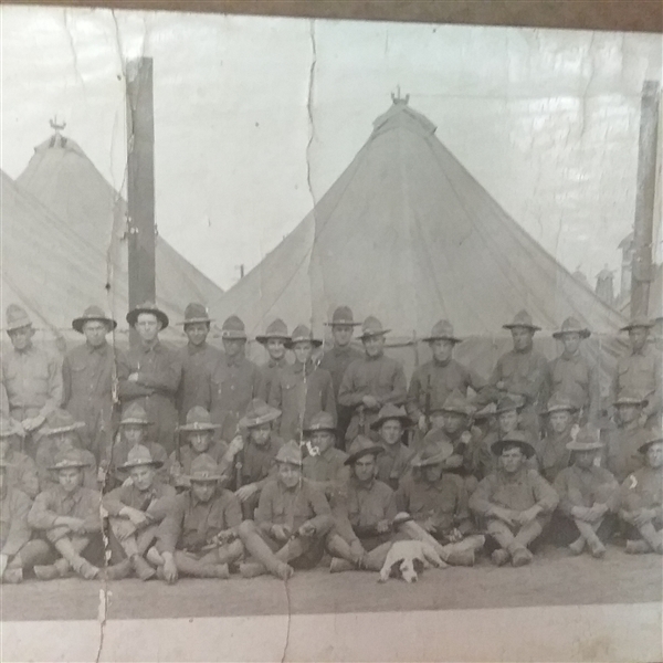 VINTAGE/ANTIQUE PANORAMIC ARMY PHOTO 