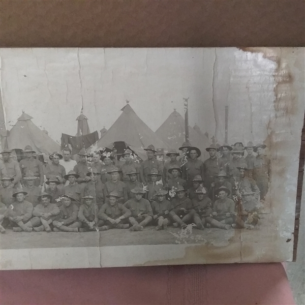 VINTAGE/ANTIQUE PANORAMIC ARMY PHOTO 