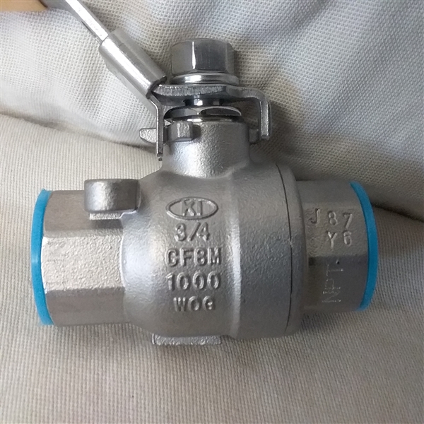 3/4 TYPE 316 SS 2-PC BALL VALVE WITH LOCK HANDLE 2 CT