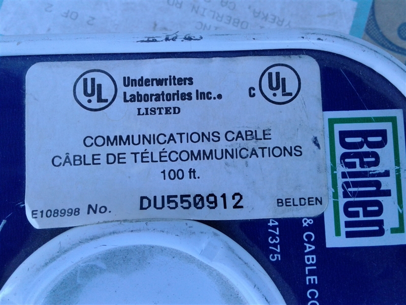 2 PARTIAL SPOOLS COMMUNICATIONS CABLE