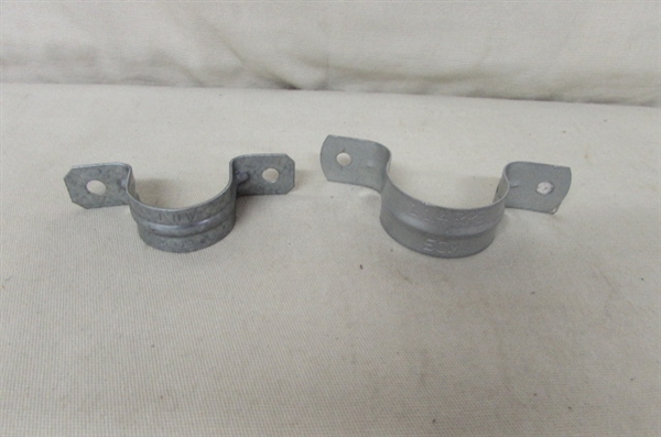 ASSORTED PIPE CLAMPS & SUPPORTS