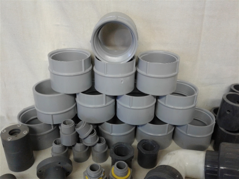 ASSORTED PVC PIPE FITTINGS & MORE