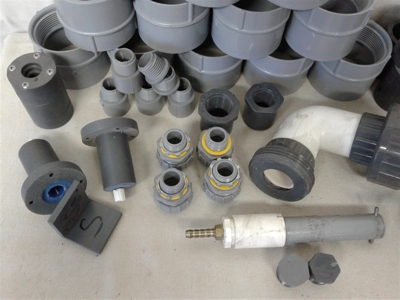 ASSORTED PVC PIPE FITTINGS & MORE