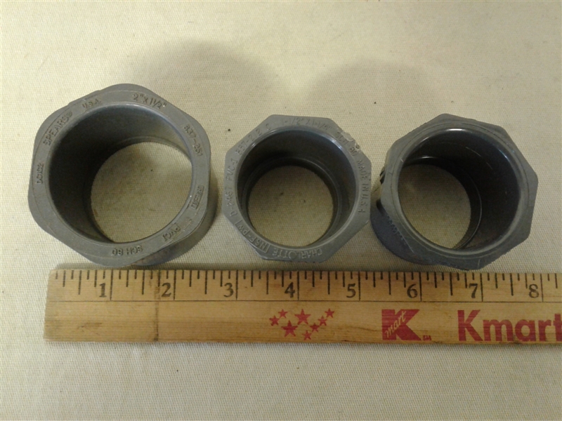ASSORTED PVC REDUCING PIPE FITTINGS 