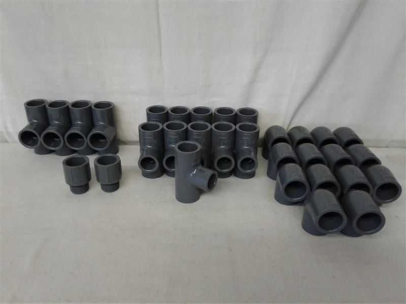 ASSORTED 3/4 PVC PIPE FITTINGS 