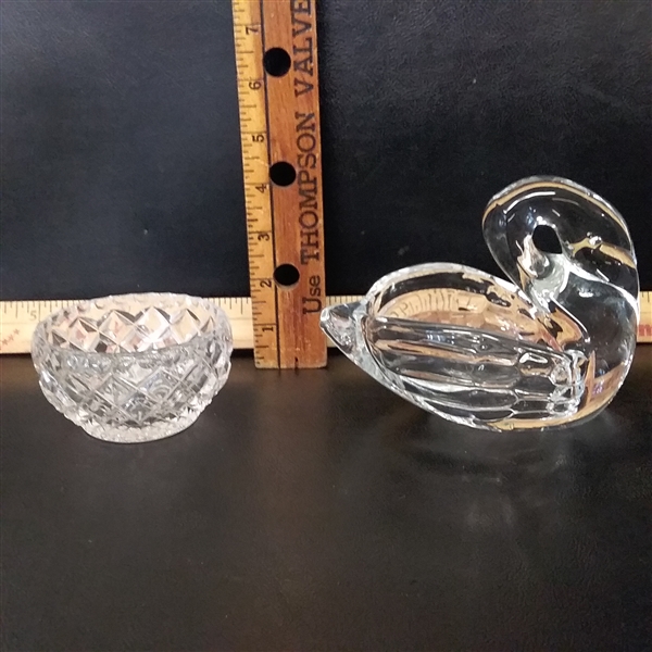 CANDLE HOLDERS, DECANTER, VASES, AND MORE