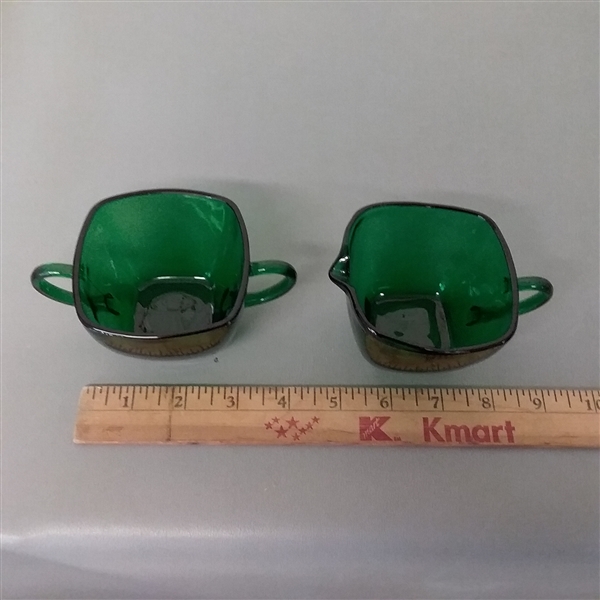FIRE KING ANCHOR HOCKING CHARM FOREST GREEN 1940'S-1960'S DISH SET