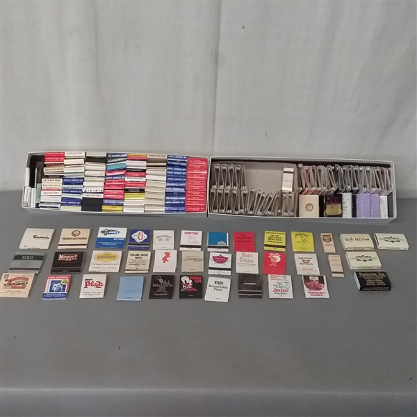 COLLECTION OF HUNDREDS OF MATCHBOOKS AND A FEW MATCH BOXES
