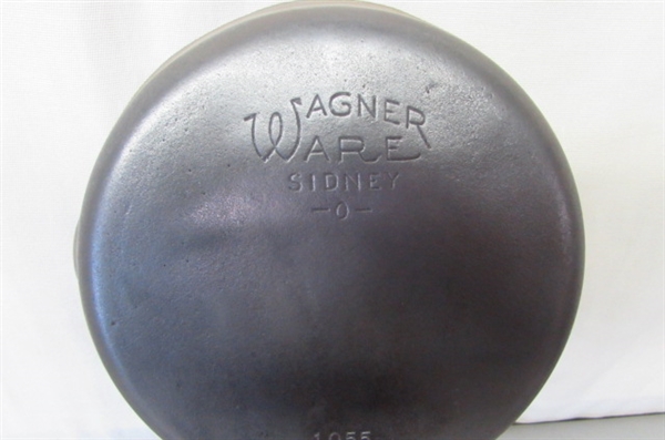 2 WAGNER CAST IRON SKILLETS & A BSR CENTURY 