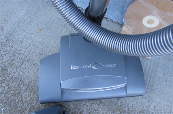 VORTECH XR 3000 CANISTER VACUUM WITH ATTACHMENTS