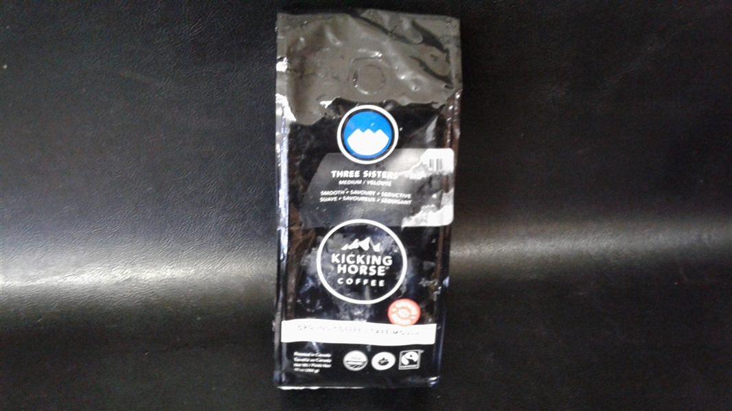 Kicking Horse Coffee, Three Sisters, Medium Roast, Ground, 10 Oz