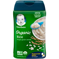 Gerber Baby Cereal Organic Rice Cereal, 8 Ounces (Pack of 6)