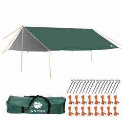 Anyoo Camping Tarp Shelter Lightweight Hammock Rain Fly Waterproof Durable Portable Compact for Fishing Beach Picnic