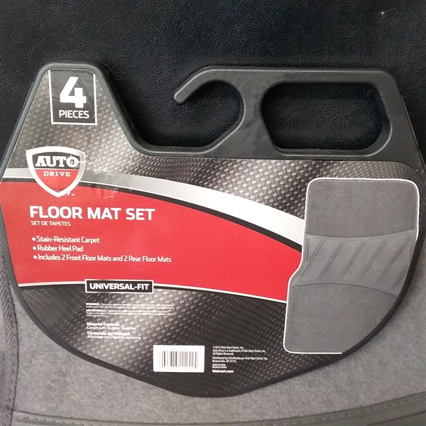 New 4 piece Grey Floor Mat Set